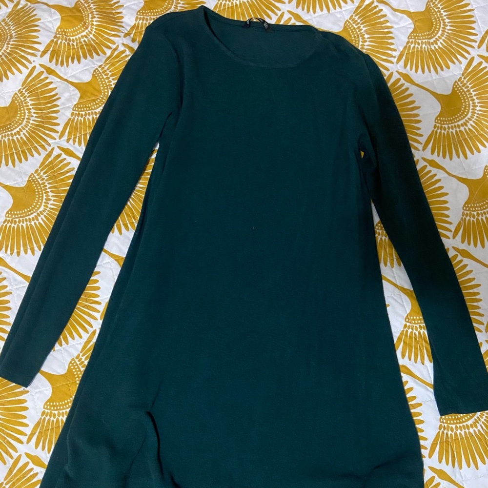 Stradivarius green long sleeves dress